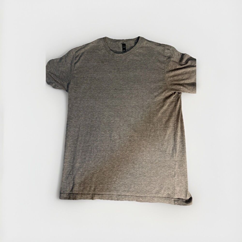 District Men's Gray Jersey Cotton Blend Crew Neck Short Sleeve T-Shirt L